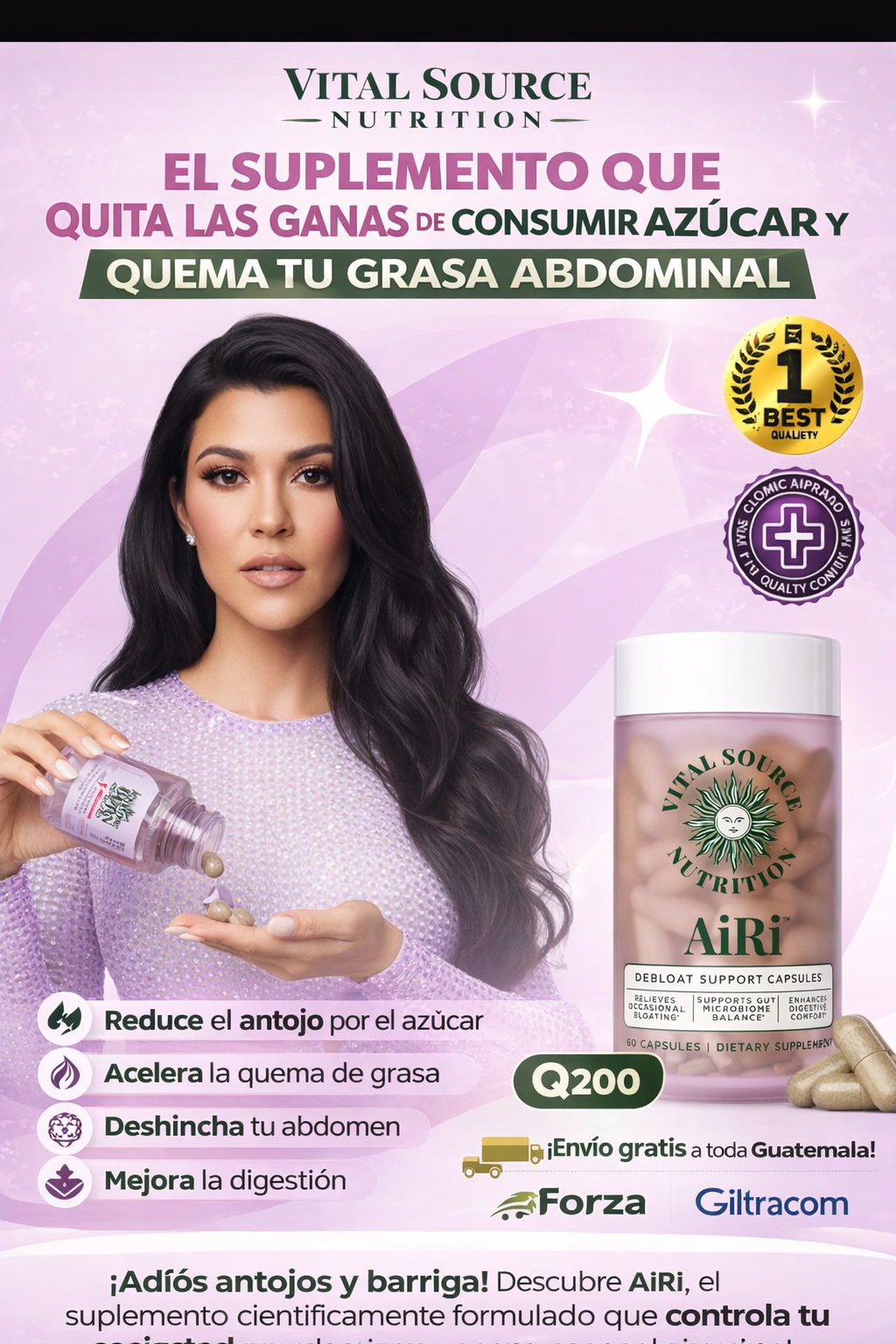 QUITA EL DESEO POR EL AZUCAR Y QUEMA GRASA ABDOMINAL